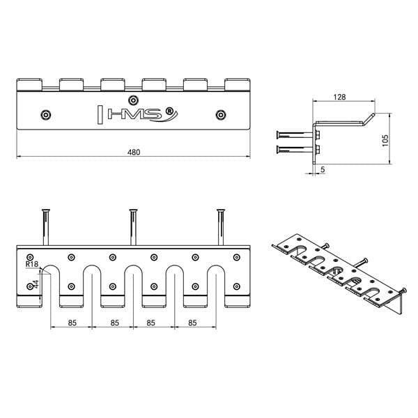 Wandrek voor Olympische Halterstangen