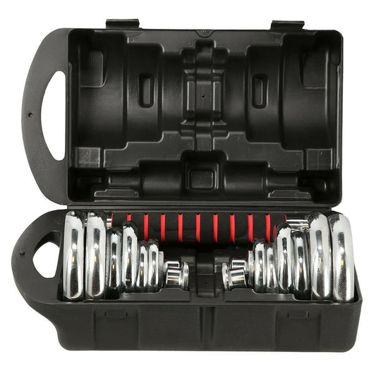 Chrome Dumbbell Set Koffer 20KG