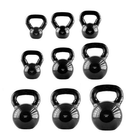 KNV HMS Kettlebell – Gietijzer met Vinyl Coating (4 t/m 32 kg)