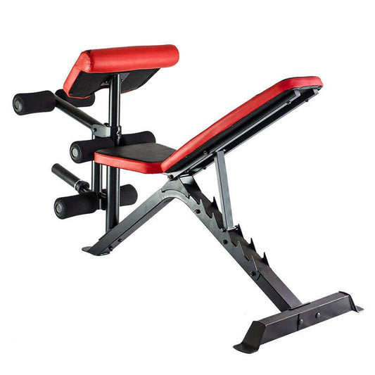 Multifunctionele Trainingsbank met Preacher Pad en Verstelbare Halterrekken