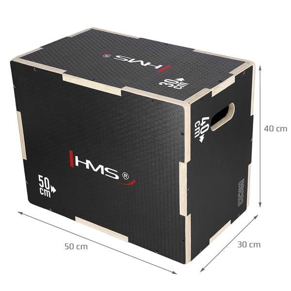 Zwarte Plyometrische Kist 50x40x30CM