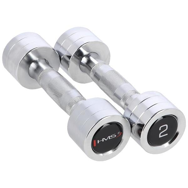 Verchroomde dumbbells (2 stuks) HMS