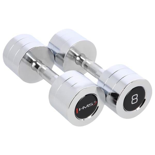 Verchroomde dumbbells (2 stuks) HMS