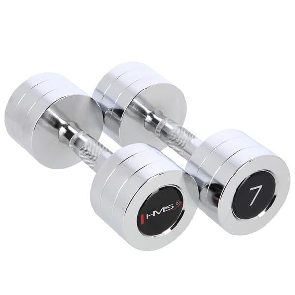 Verchroomde dumbbells (2 stuks) HMS