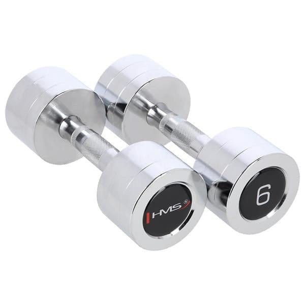 Verchroomde dumbbells (2 stuks) HMS