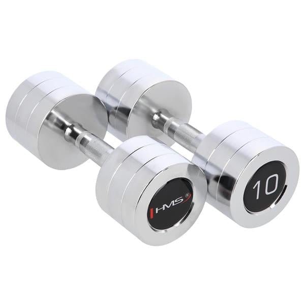 Verchroomde dumbbells (2 stuks) HMS