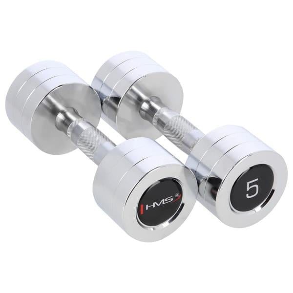 Verchroomde dumbbells (2 stuks) HMS
