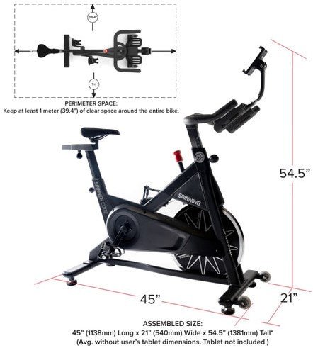 SPIN® Edge Spinner® fiets met Tablethouder en dubbele Bidonhouder