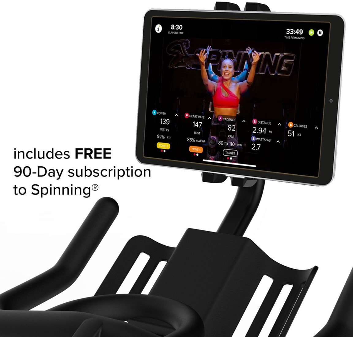 SPIN® Edge Spinner® fiets met Tablethouder en dubbele Bidonhouder