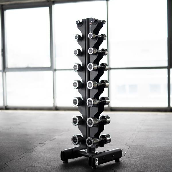 Set Chrome Dumbbells CHD 2 x 1 - 8 KG + Rack HMS - Next Balance