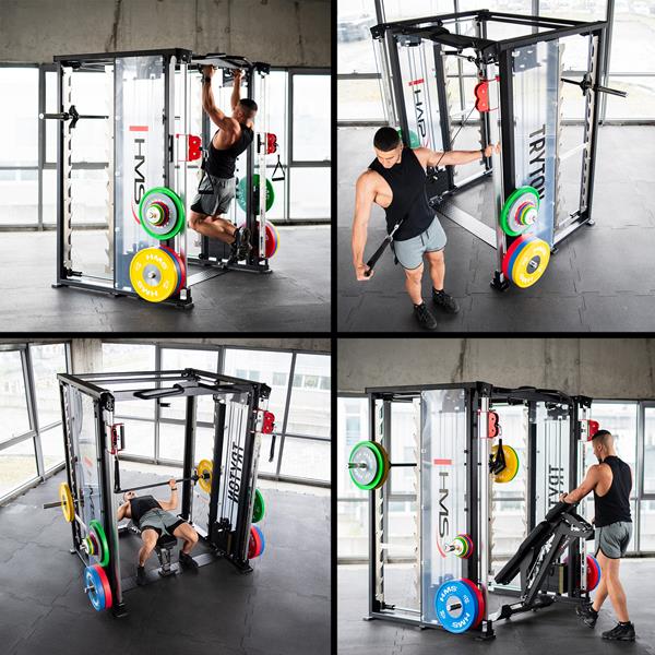 TRYTON Smith Machine 3D met Dubbele Lift en Stapel HMS - Next Balance