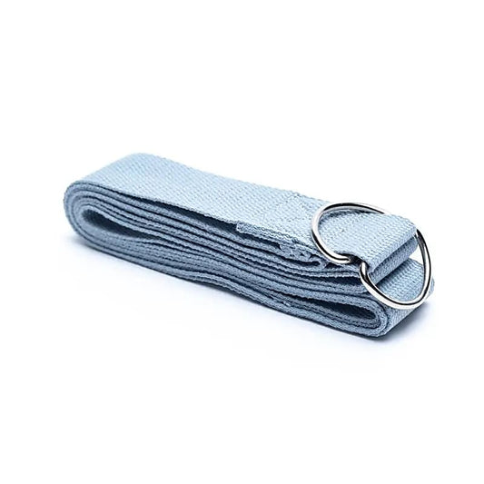Yoga riem D-ring grijs katoen 250x4cm